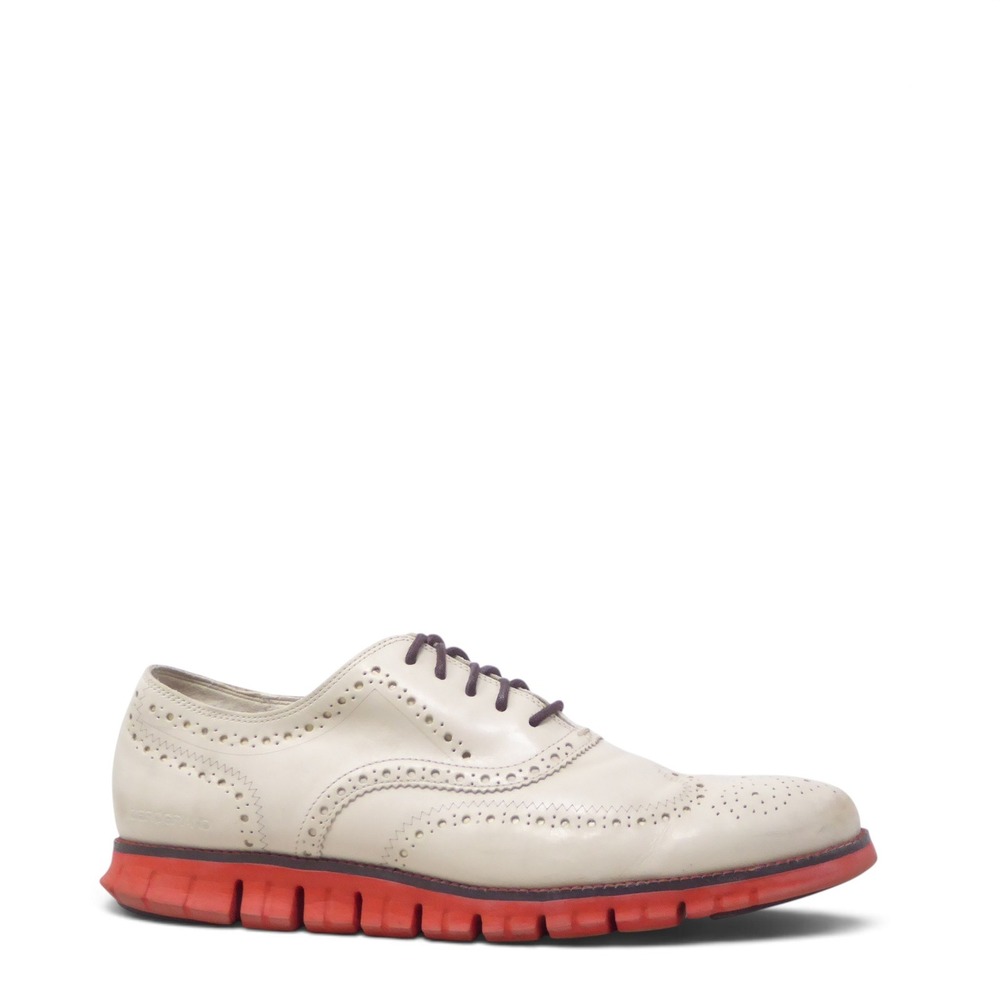Cole Haan Mens Zerogrand Wingtip Oxford Shoes White Red C29768 Size 13